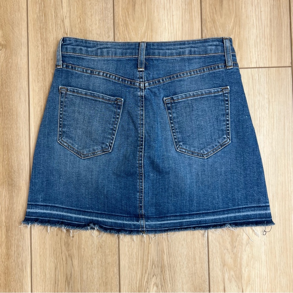 Released Hem Denim Skirt | Just Black | Small - Petite - Picture 3 of 6